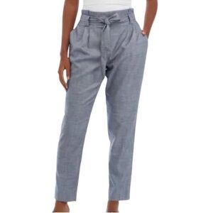 Calvin Klein Paper Bag Ankle Pants Belted Blue Size 6